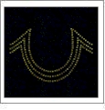 Jean Pocket Design - Gold Crystals 5.5"x3.75" Iron-On by Mark Richards - PACK OF 1