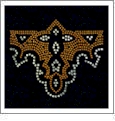 Jean Pocket Design - Copper Facets & Crystals 4.75"x4" Iron-On by Mark Richards - PACK OF 1