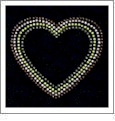 Heart Jean Pocket Design - Silver Facets 3.25"x3" Iron-On by Mark Richards - PACK OF 1