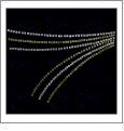 Jean Pocket Design - Clear & Gold Crystals 5.5"x4" Iron-On by Mark Richards - PACK OF 1