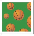 Hoops - Basketball 03 - QuickStitch Embroidery Paper - One 8.5in x 11in Sheet - CLOSEOUT