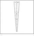 10� Wedge Ruler - Phillips Fiber Art Rulers