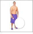 Men's Cotton Waffle Spa Wrap Embroidery Blanks - White