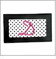 Black Premium Faux Leather Checkbook Cover Acrylic Embroidery Blank