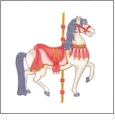 Carousel Animals Embroidery Designs by Amazing Designs on a Multi-Format CD-ROM ADP-82J