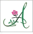 Blooming Alphabet Embroidery Designs by Amazing Designs on a Multi-Format CD-ROM ADC-159