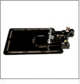Singer 221 Featherweight Extension Table - Black with Gold Etching - 19.5" x 23.5"