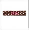 Brown/White Polka Dot Headband Embroidery Blanks