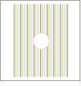 Vertical Stripe with Circle 3 - QuickStitch Embroidery Paper - One 8.5in x 11in Sheet - CLOSEOUT