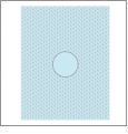 Wave with Circle 1 - QuickStitch Embroidery Paper - One 8.5in x 11in Sheet