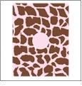 Giraffe with Circle - QuickStitch Embroidery Paper - One 8.5in x 11in Sheet - CLOSEOUT