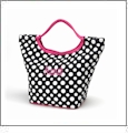 Large Black and White Polka Dot Everything Tote Purse Embroidery Blanks
