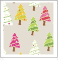 Christmas Trees - Light Tan - Winter Holiday - QuickStitch Embroidery Paper - One 8.5in x 11in Sheet