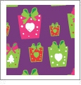 Presents - Purple - Winter Holiday - QuickStitch Embroidery Paper - One 8.5in x 11in Sheet - CLOSEOUT