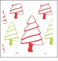 Christmas Trees - White - Winter Holiday - QuickStitch Embroidery Paper - One 8.5in x 11in Sheet