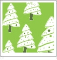 Christmas Trees - Light Green/White - Winter Holiday - QuickStitch Embroidery Paper - One 8.5in x 11in Sheet