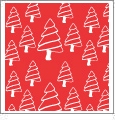 Christmas Trees - Red/White - Winter Holiday - QuickStitch Embroidery Paper - One 8.5in x 11in Sheet