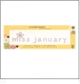 Miss January - Crystal Daisy Baby .75" x 3.375" Iron-On Crystals by Mark Richards