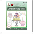 Cakes & Cupcakes Embroidery Designs by John Deer's Adorable Ideas on a Multi-Format CD-ROM AICAC