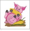 Playful Pigs Collection Embroidery Designs by Dakota Collectibles on a CD-ROM 970452