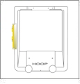 Hoop It All Medium Cap Hoop 3.9" x 3.9" for Brother PC7000 and PC7500 OPEN BOX