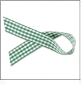Gingham Forest Green and White Ribbon - 7/8" x 1 Yard