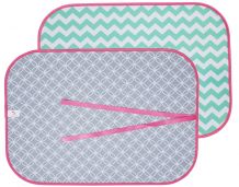 The Coral Palms® Swimsuit Saver Roll-up Neoprene Mat - CHEVRON & CIRCLES