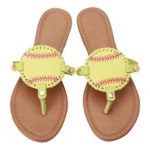 The Coral Palms® Gameday EasyStitch Medallion Sandals - SOFTBALL - CLOSEOUT