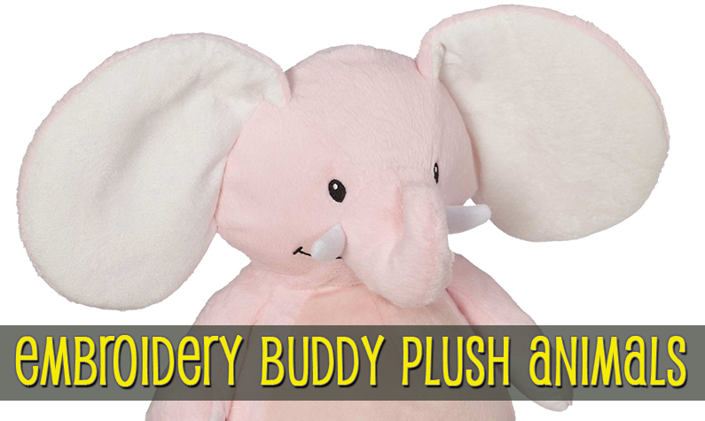 stuffed animals to embroidery on