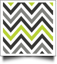 Chevron Print QuickStitch Embroidery Paper - One 8.5in x 11in Sheet - GRAY/LIME - CLOSEOUT