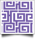 Greek Key Print QuickStitch Embroidery Paper - One 8.5in x 11in Sheet - PURPLE- CLOSEOUT