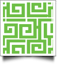 Greek Key Print QuickStitch Embroidery Paper - One 8.5in x 11in Sheet - LIME- CLOSEOUT