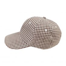 The Coral Palms® Gingham Unstructured 6 Panel Baseball Hat - COCOA - CLOSEOUT