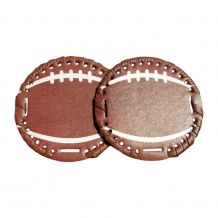 The Coral Palms® 3" EasyStitch Medallion Add-Ons One Pair - FOOTBALL - CLOSEOUT