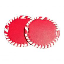 The Coral Palms® 3" EasyStitch Medallion Add-Ons One Pair - RED/WHITE - CLOSEOUT