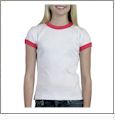 bella girl Rib Cap Sleeve Ringer T-Shirt - 9040 Embroidery Blanks