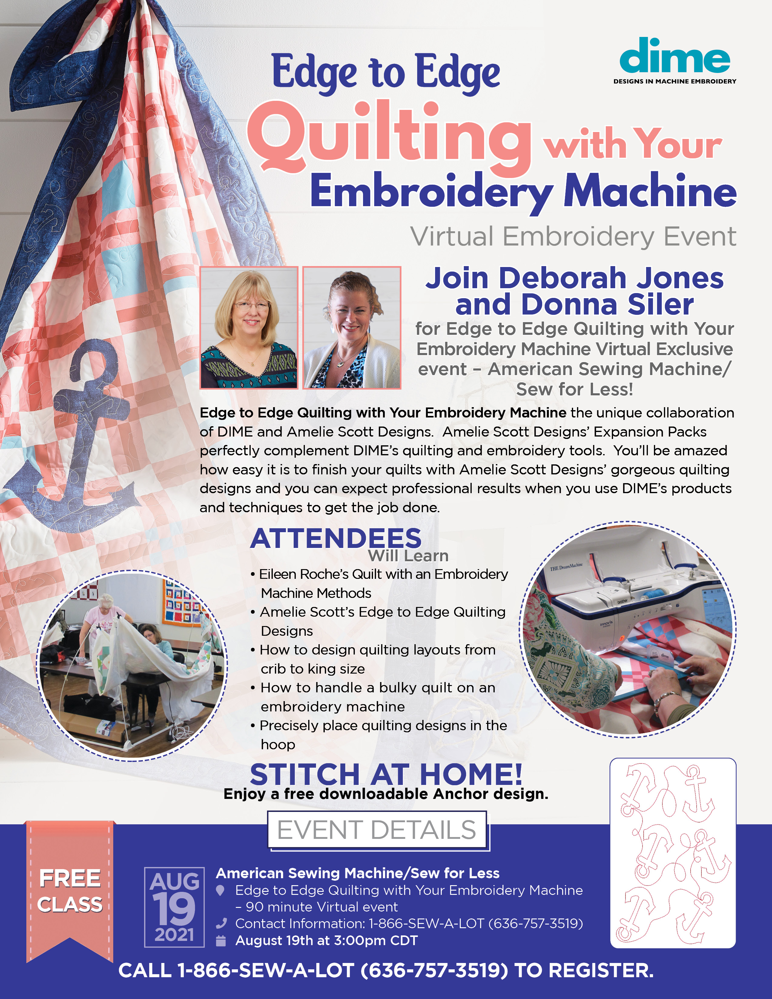 08.19.21 Edge to Edge Quilting with Your Embroidery Machine with
