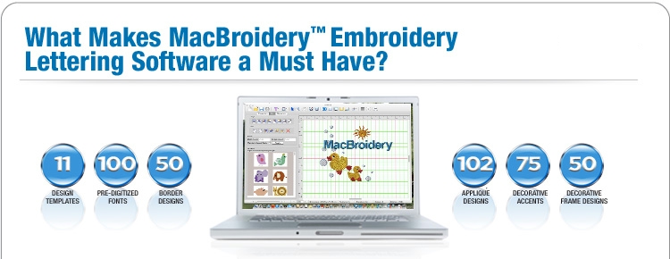 MacBroidery™  Embroidery Machine Compatible