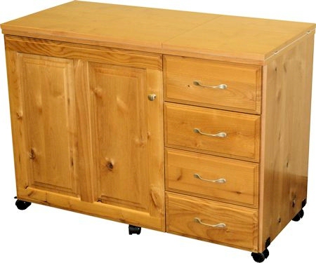 6900 Knotty Alder Sewing Cabinet