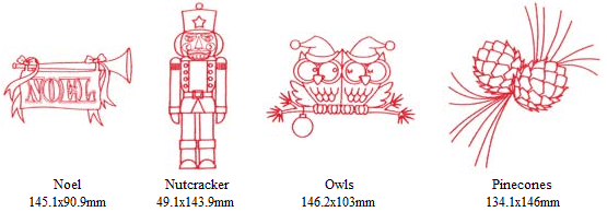 Christmas Redwork Embroidery Designs