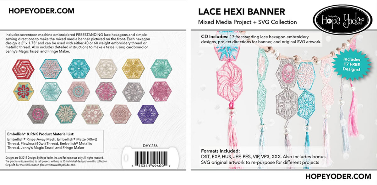 Lace Hexi Banner Collection by Hope Yoder