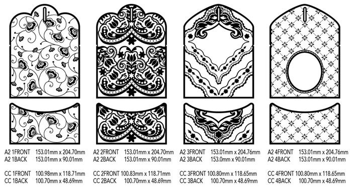 Vintage Lace Card Holder In-the-Hoop Embroidery Designs