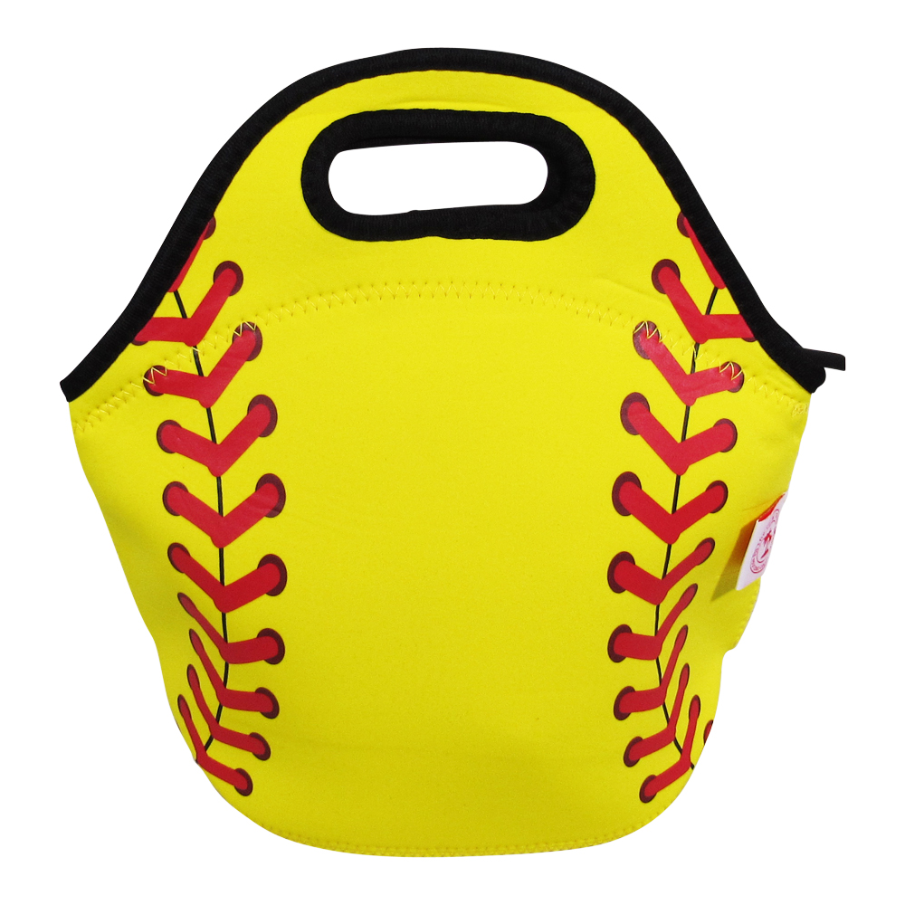 The Coral Palms® Softball Print Neoprene Lunch Tote - CLOSEOUT