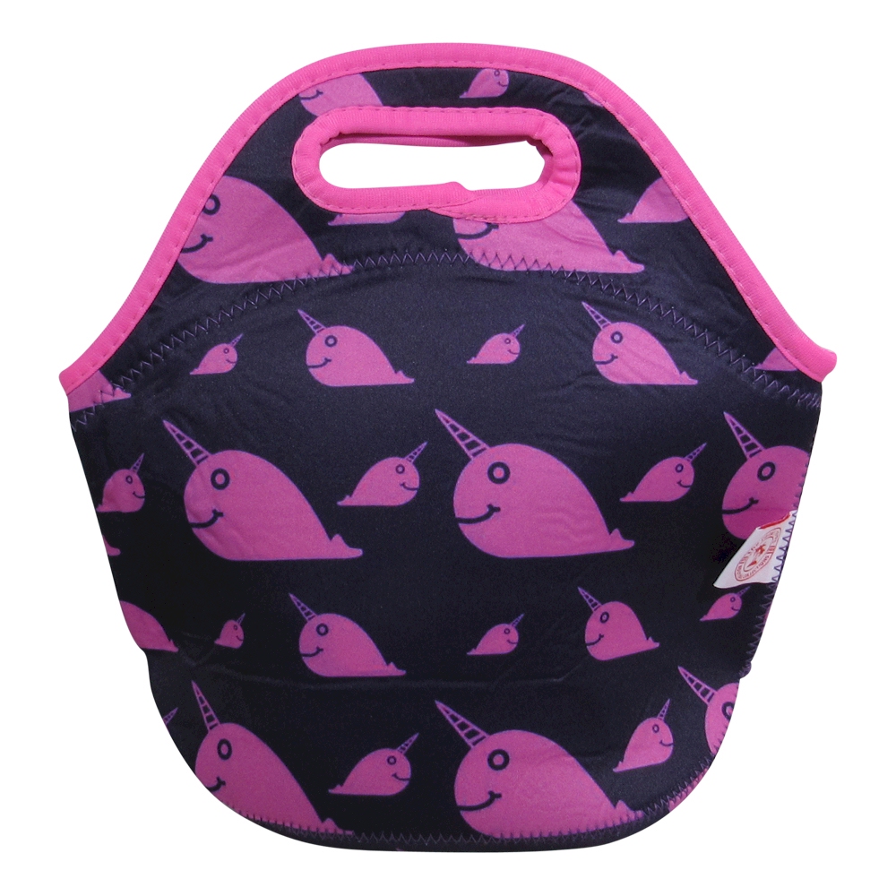 The Coral Palms® Neoprene Lunch Tote - Narwhal Unicorn Collection - CLOSEOUT