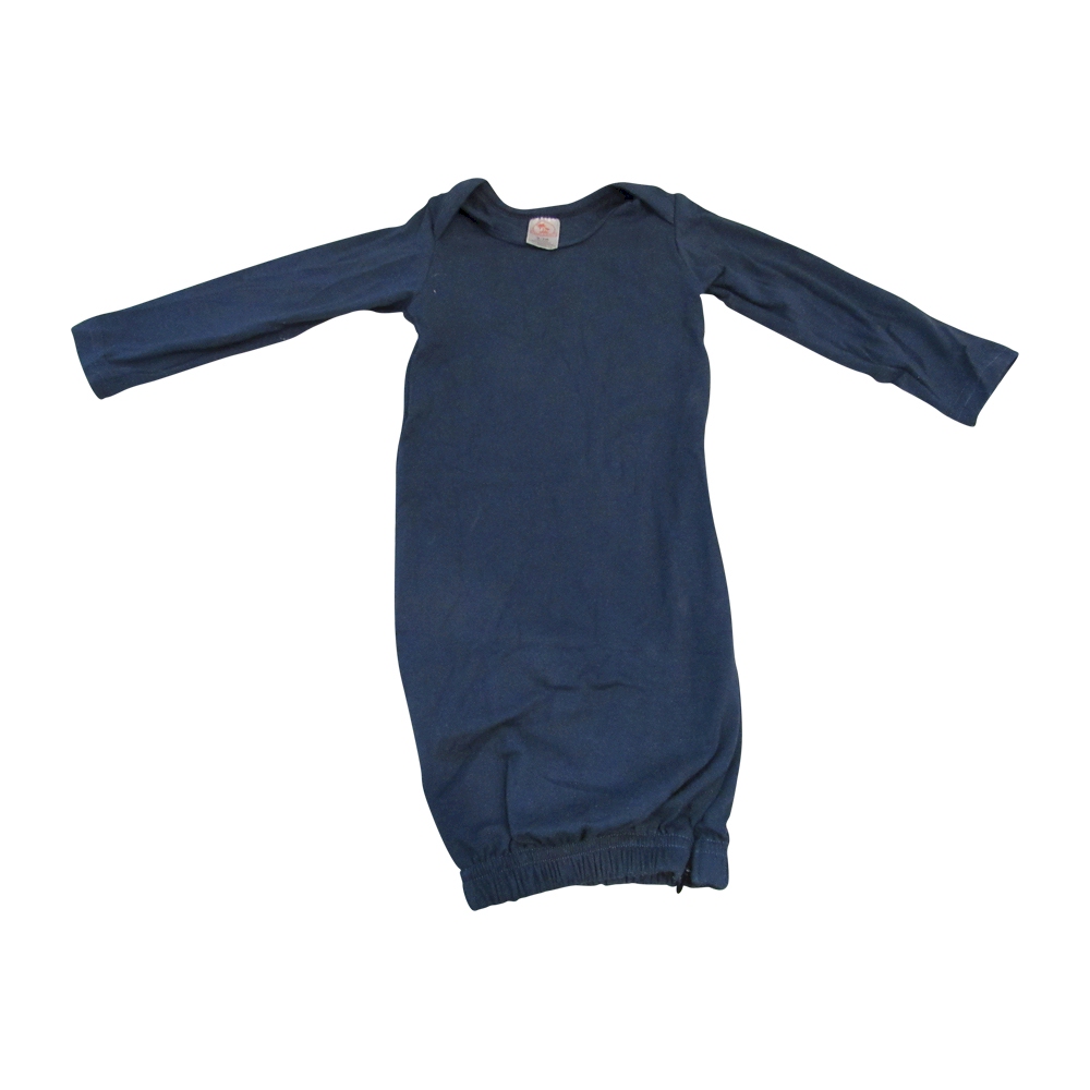 The Coral Palms® EasyStitch Newborn Layette Gown with Invisible Zipper for Easy Embroidery - NAVY - CLOSEOUT