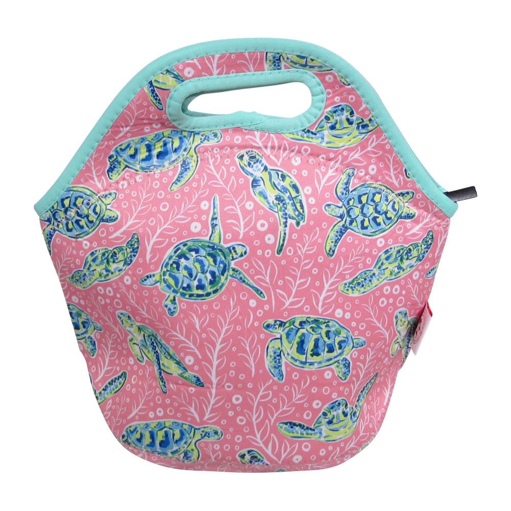 The Coral Palms® Neoprene Lunch Tote - Solely Sea Turtles Collection - CLOSEOUT
