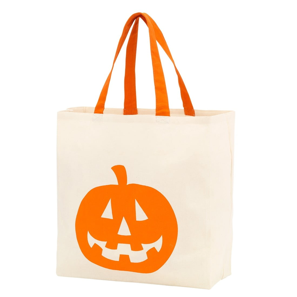 Jack-O-Lantern Canvas Halloween Treat Bag - CLOSEOUT