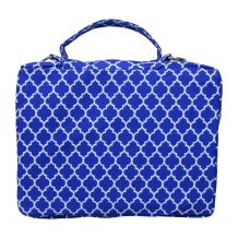 The Coral Palms® Bible Cover with Zipper Closure - BLUE QUATREFOIL - CLOSEOUT