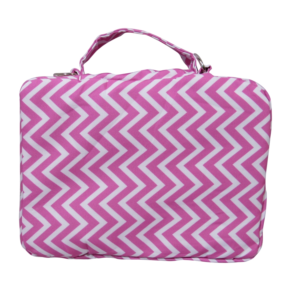 The Coral Palms® Bible Cover with Zipper Closure - PINK CHEVRON - CLOSEOUT