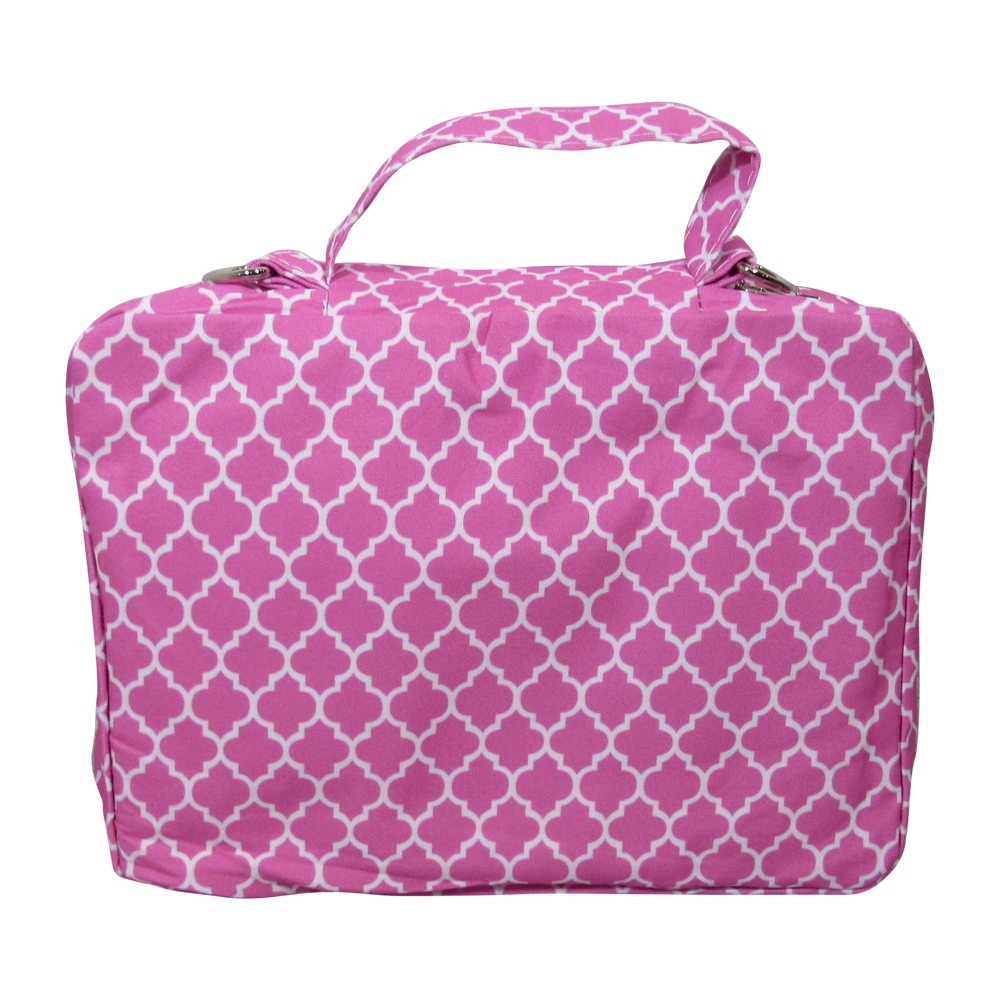 The Coral Palms® Bible Cover with Zipper Closure - PINK QUATREFOIL - CLOSEOUT